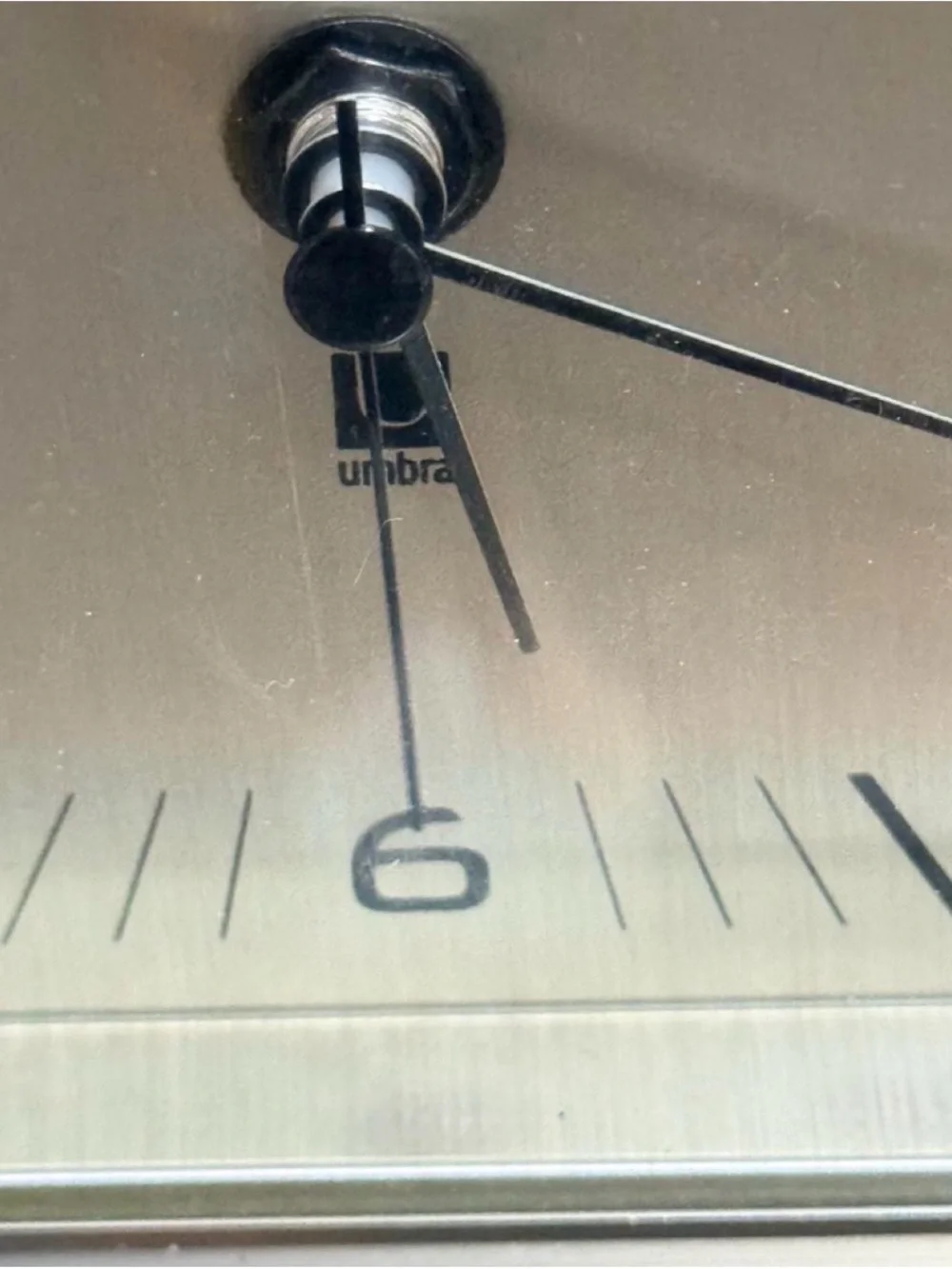 Vintage Umbra Matt Carr Table Clock Mid Century Modern Wood Metal Desk Clock